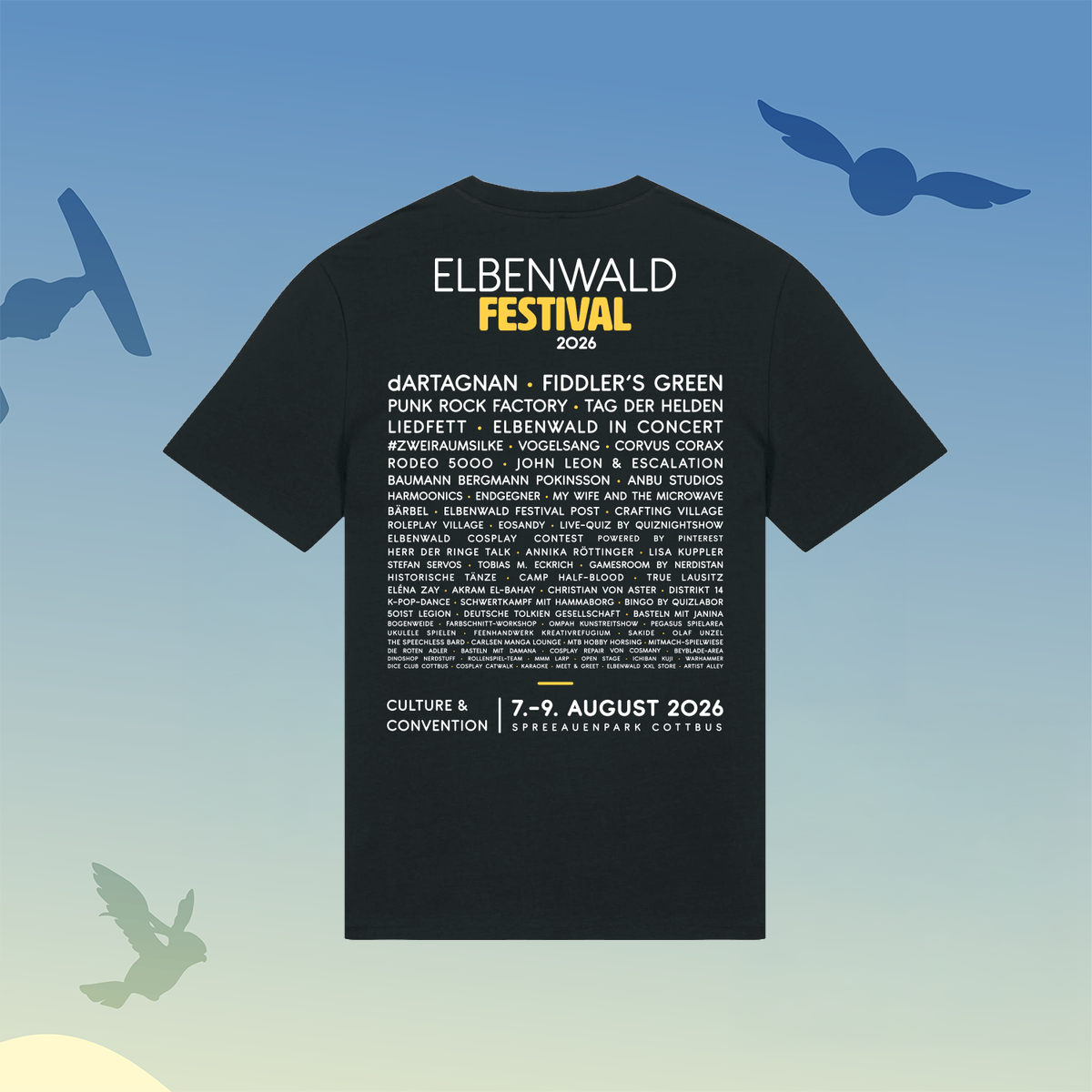 Vorbestellung - Ghost Line Up T-Shirt - Elbenwald Festival 2026
