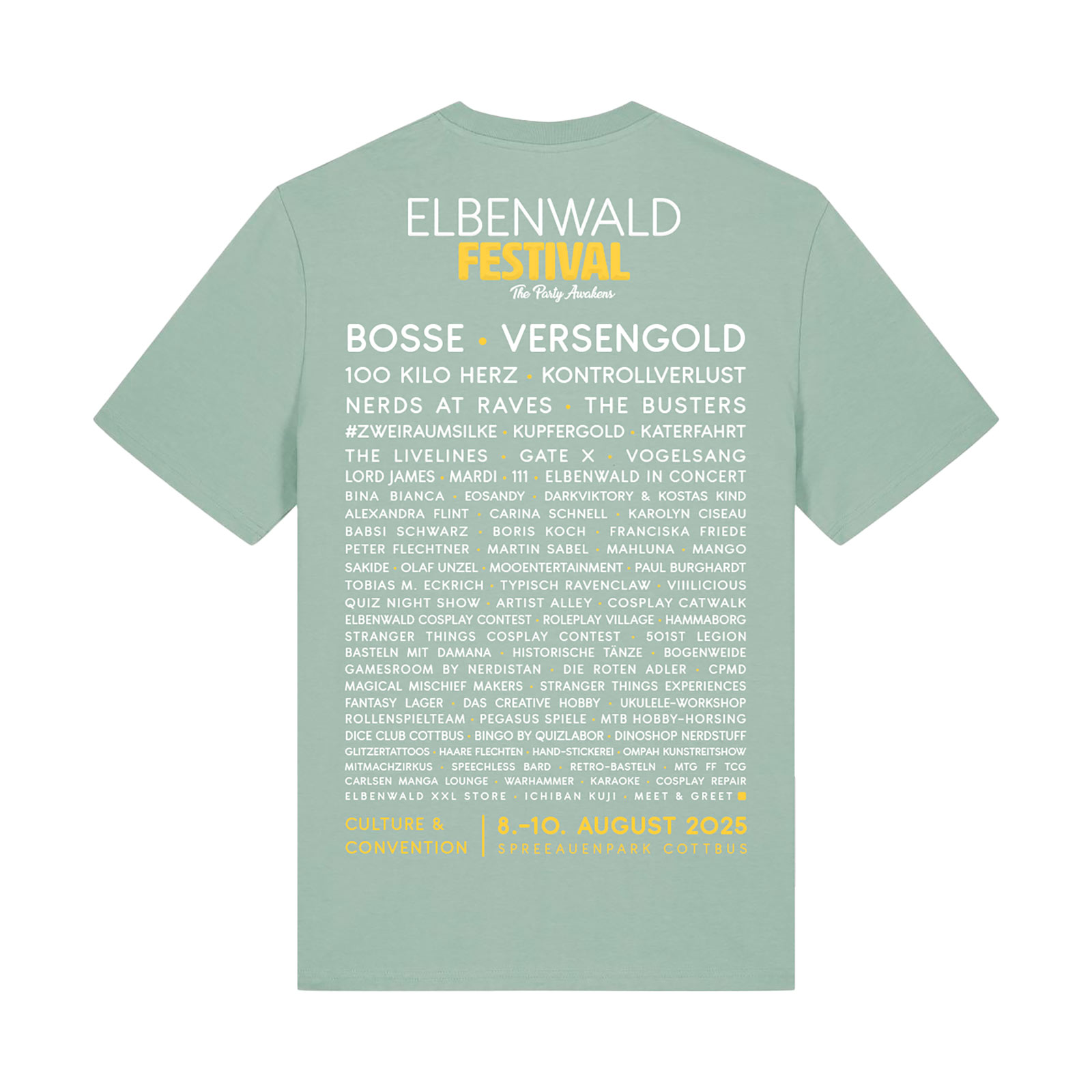 Vorbestellung -The Party Awakens T-Shirt grün - Elbenwald Festival 2025